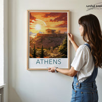 Athens Poster | Greece Wall Art | Balkans Decor