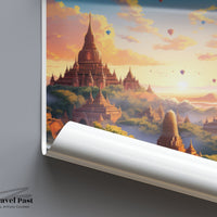 Bagan Poster - Myanmar Wall Art