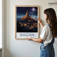 Bagan Poster - Myanmar Wall Art