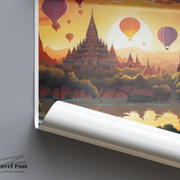 Bagan Poster - Myanmar Wall Art