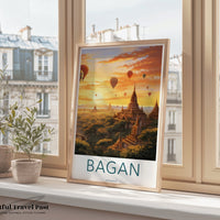 Bagan Poster - Myanmar Wall Art