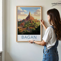 Bagan Poster | Myanmar Wall Art | Asia Decor