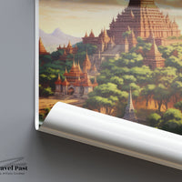 Bagan Poster | Myanmar Wall Art | Asia Decor