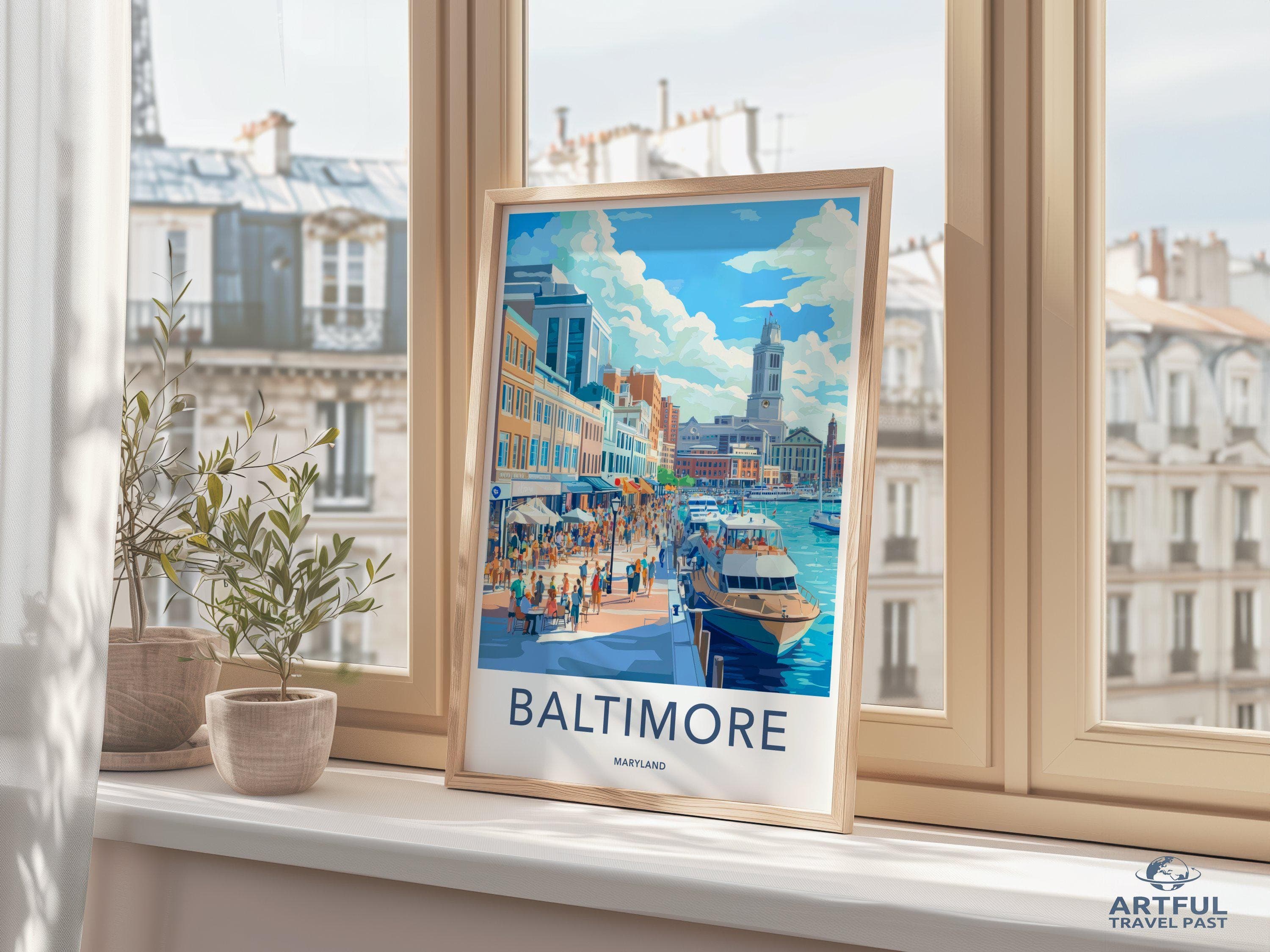 Baltimore Poster | Maryland Wall Art | America Decor