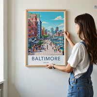 Baltimore Poster | Maryland Wall Art | America Decor