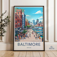 Baltimore Poster | Maryland Wall Art | America Decor