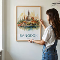 Bangkok Poster | Thailand Wall Art | Asia Decor