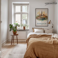 Bangkok Poster | Thailand Wall Art | Asia Decor