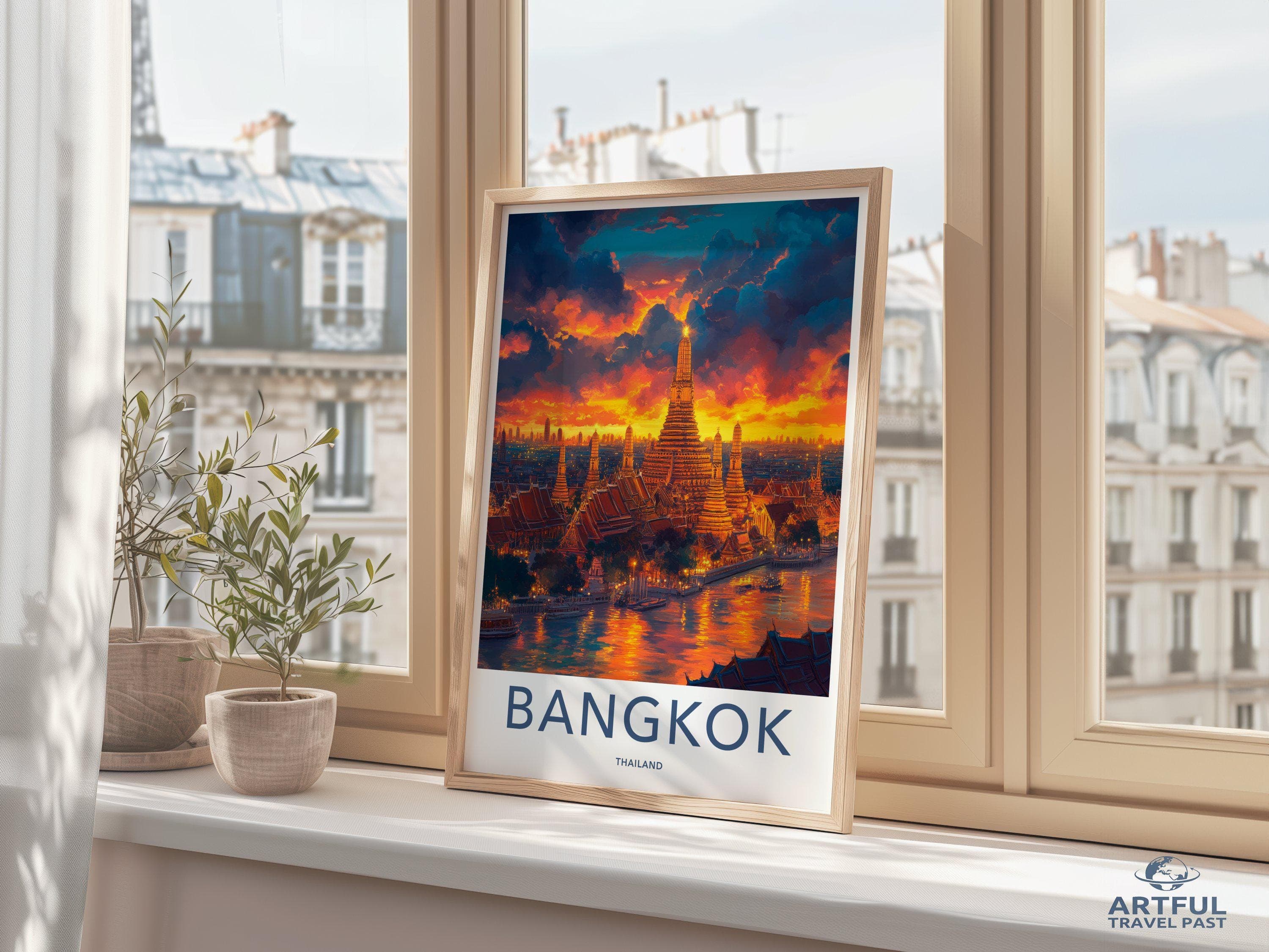 Bangkok Poster | Thailand Wall Art | Asia Decor