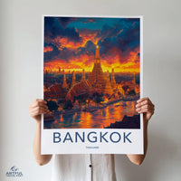Bangkok Poster | Thailand Wall Art | Asia Decor