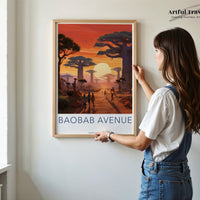 Baobab Avenue Poster | Madagascar Wall Art
