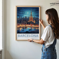 Barcelona Poster | Sagrada Familia | Spain Wall Art