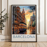 Barcelona Poster | Spain Wall Art | Europe Decor