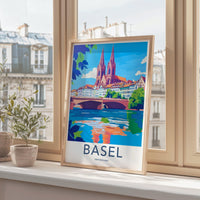 Basel Poster | Switzerland Wall Art | Europe Decor
