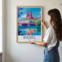 Basel Poster | Switzerland Wall Art | Europe Decor