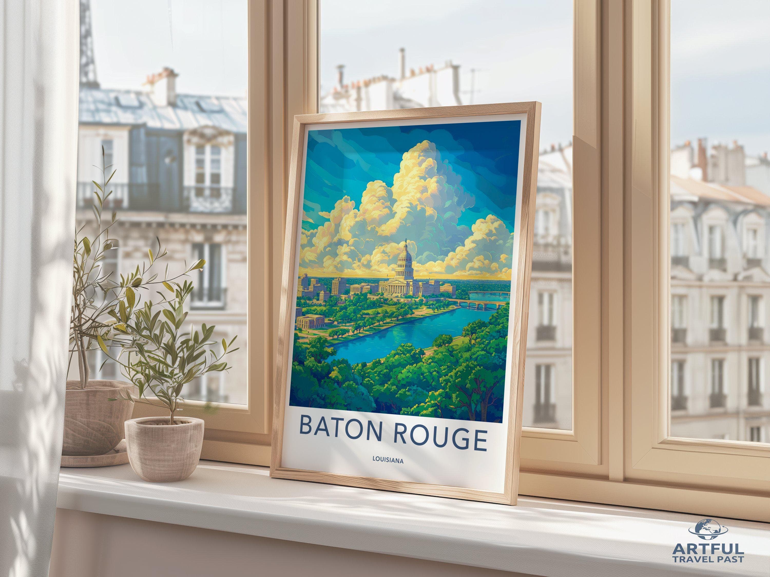 Baton Rouge Poster - Louisiana Wall Art