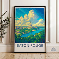 Baton Rouge Poster - Louisiana Wall Art