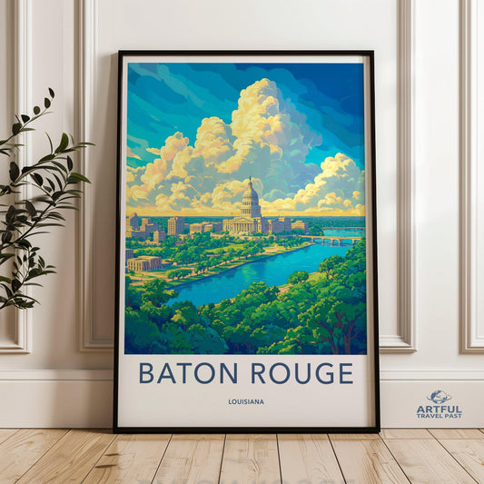 Baton Rouge Poster - Louisiana Wall Art
