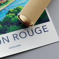 Baton Rouge Poster | Louisiana Wall Art | America Decor