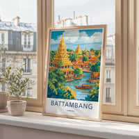 Battambang Poster - Cambodia Wall Art
