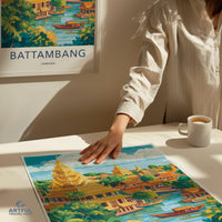 Battambang Poster - Cambodia Wall Art