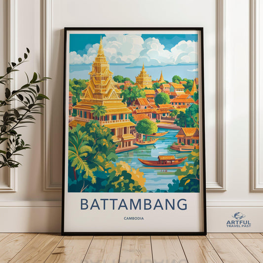 Battambang Poster - Cambodia Wall Art