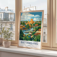 Battambang Poster - Cambodia Wall Art