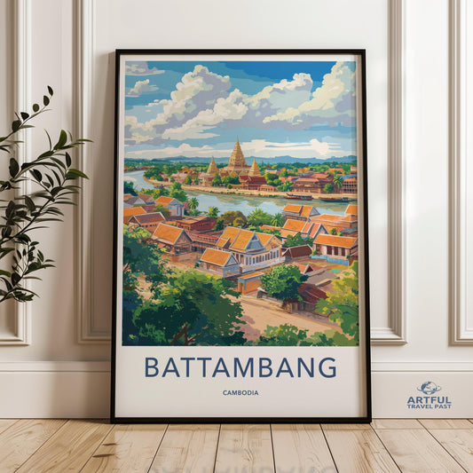 Battambang Poster - Cambodia Wall Art