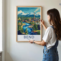 Bend Poster | Oregon Wall Art | America Decor