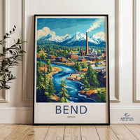 Bend Poster | Oregon Wall Art | America Decor