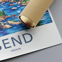 Bend Poster | Oregon Wall Art | America Decor