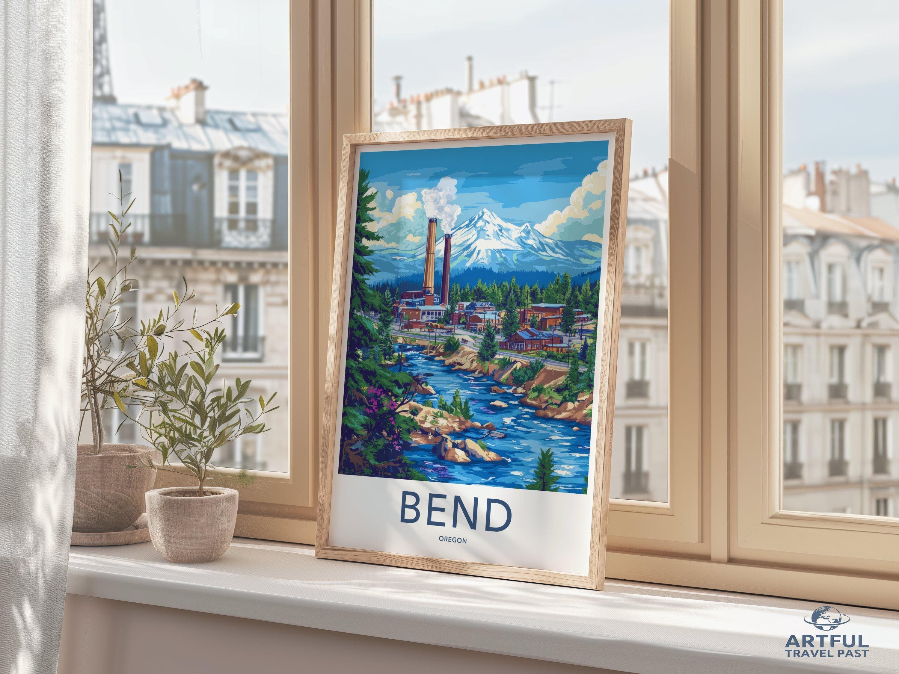 Bend Poster | Oregon Wall Art | America Decor