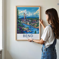 Bend Poster | Oregon Wall Art | America Decor