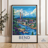 Bend Poster | Oregon Wall Art | America Decor