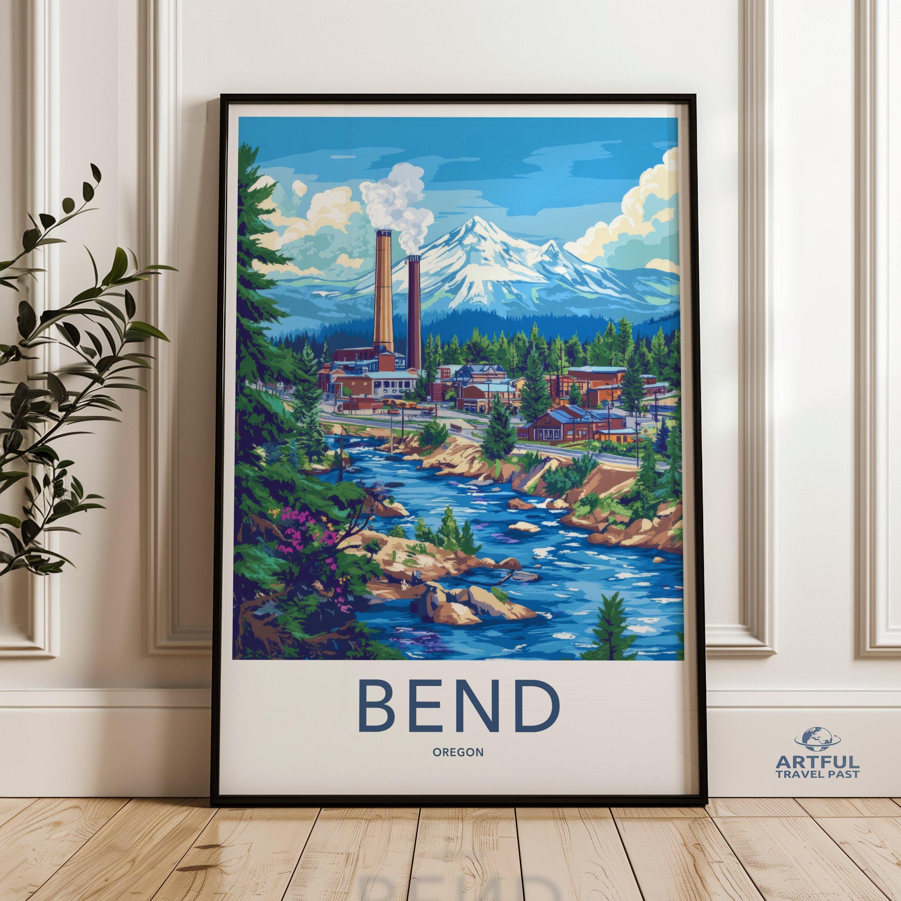 Bend Poster | Oregon Wall Art | America Decor