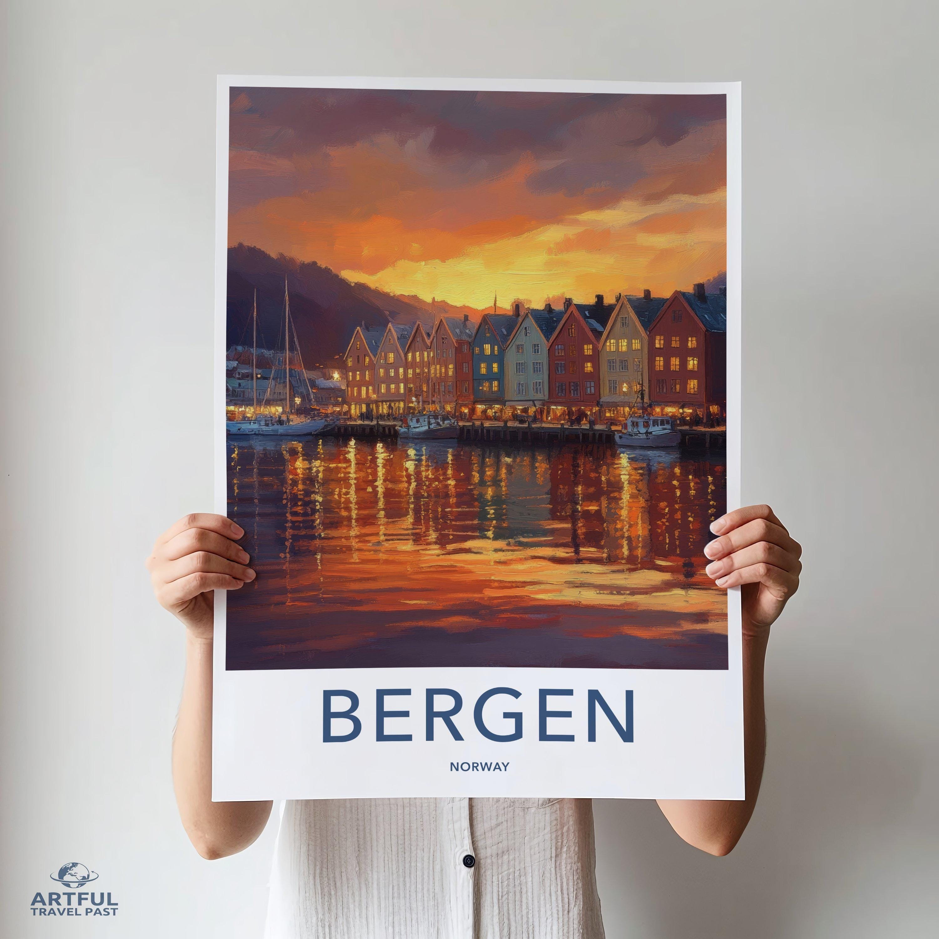 Bergen Poster - Norway Wall Art