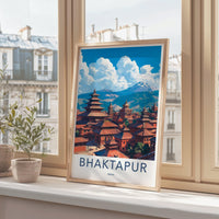 Bhaktapur Poster | Nepal Wall Art | South Asia Decor