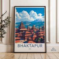 Bhaktapur Poster | Nepal Wall Art | South Asia Decor
