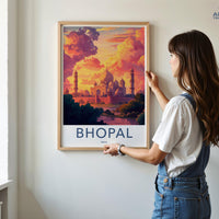 Bhopal Poster | Madhya Pradesh Wall Art | India Decor