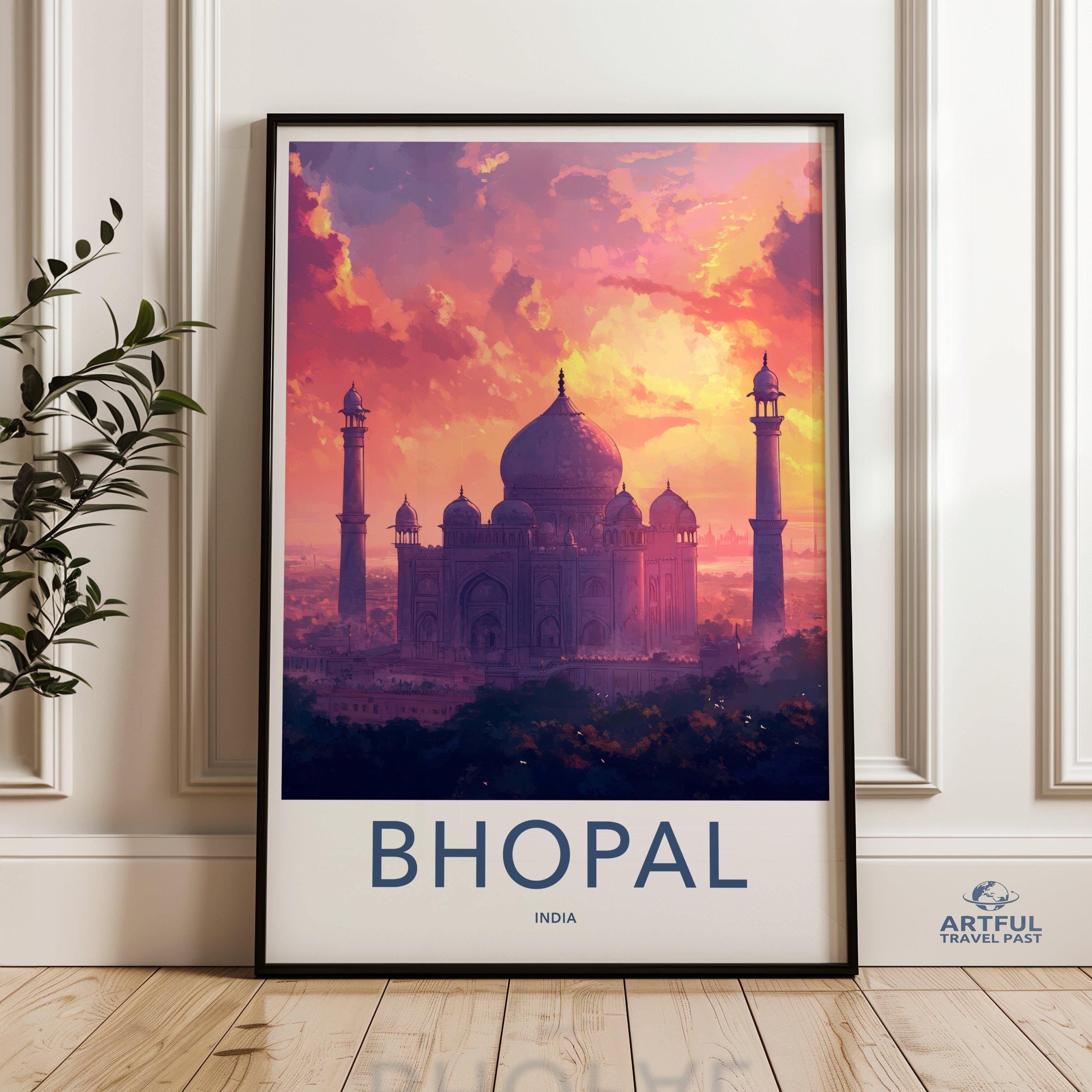 Bhopal Poster | Madhya Pradesh Wall Art | India Decor