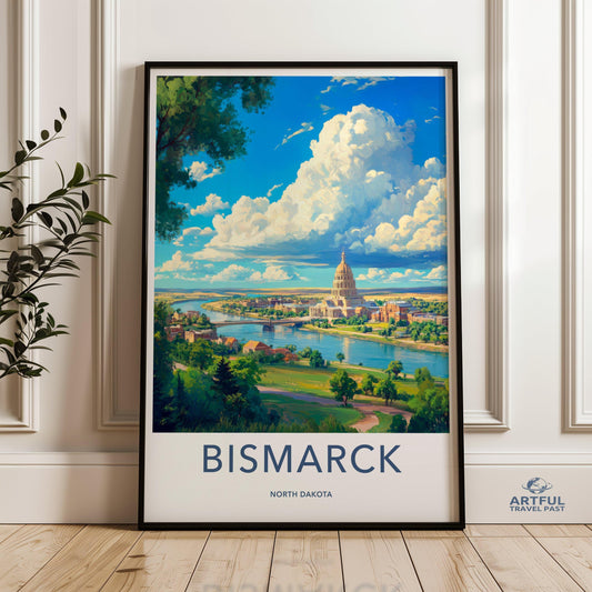 Bismarck Poster - North Dakota Wall Art