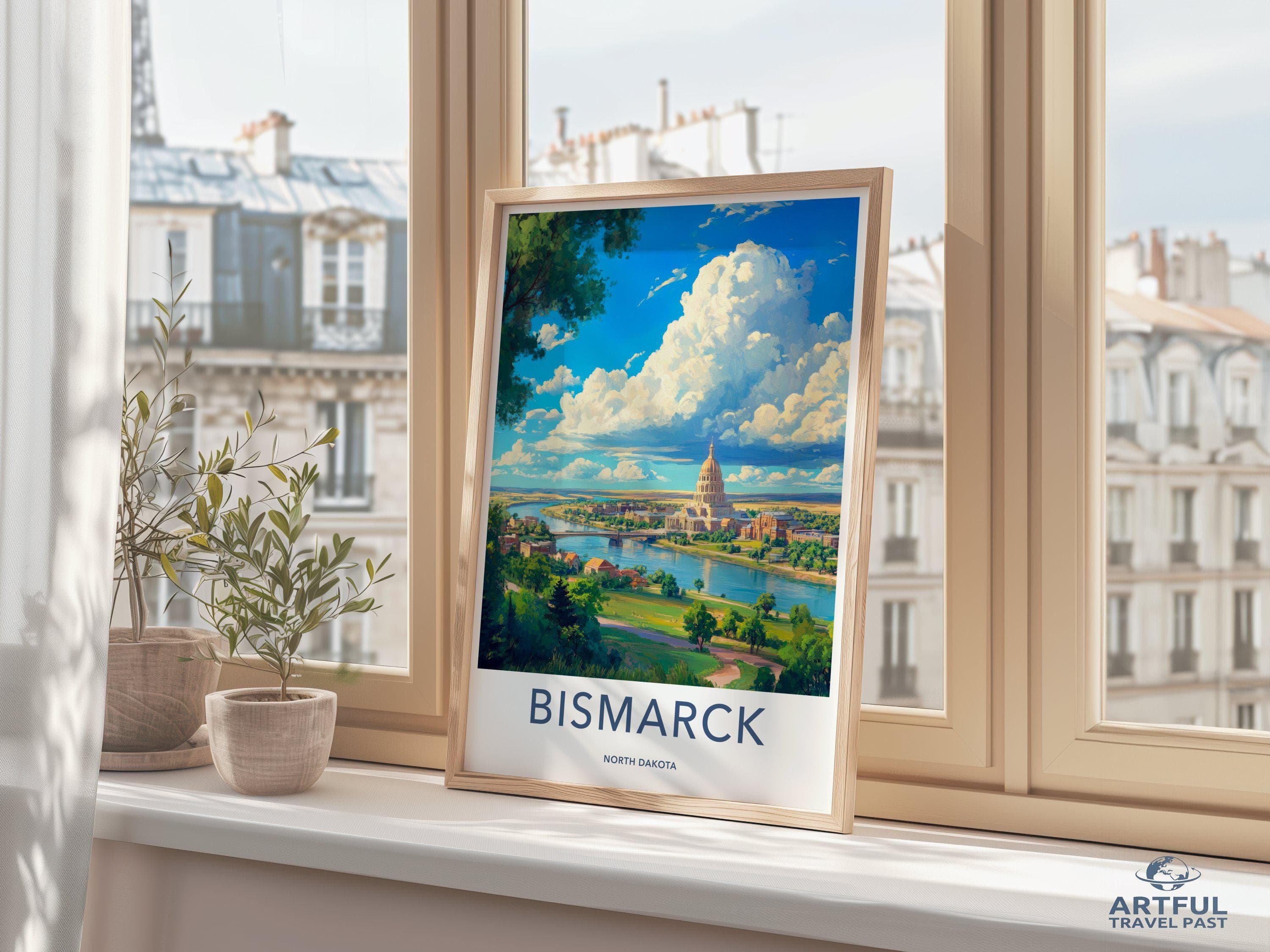 Bismarck Poster - North Dakota Wall Art