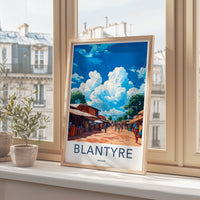 Blantyre Poster | Malawi Wall Art | Africa Decor
