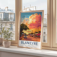 Blantyre Poster | Malawi Wall Art | Africa Decor
