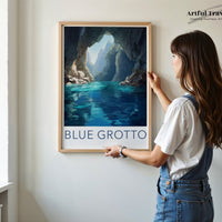 Blue Grotto Poster - Italy Wall Art