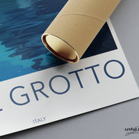Blue Grotto Poster - Italy Wall Art