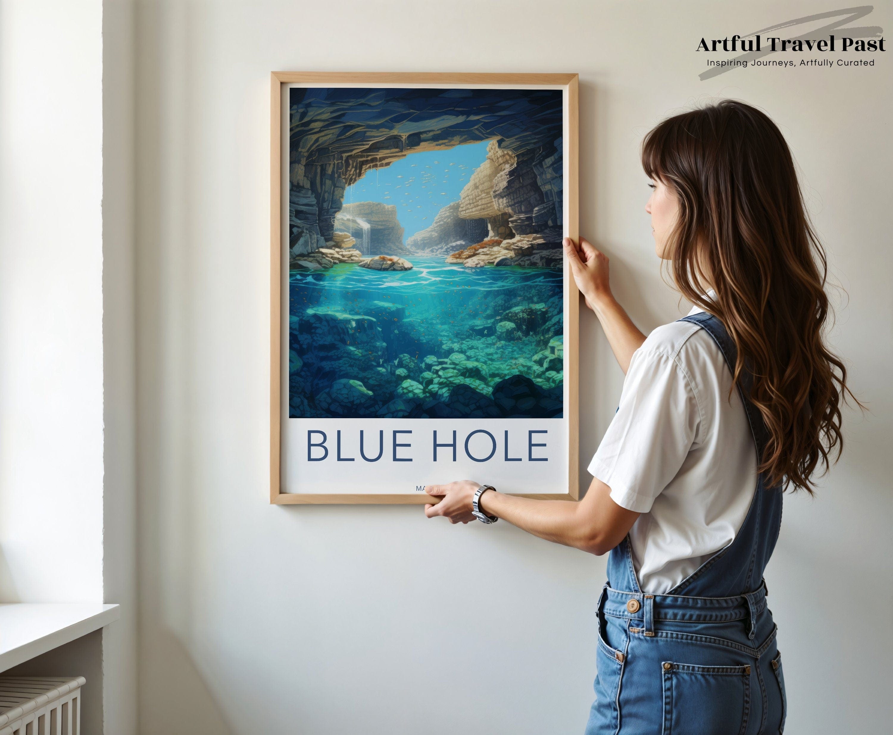 Blue Hole Poster | Malta Wall Art | Europe Decor