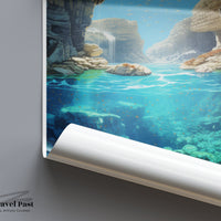 Blue Hole Poster | Malta Wall Art | Europe Decor