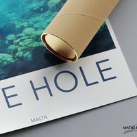 Blue Hole Poster | Malta Wall Art | Europe Decor