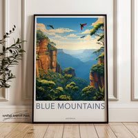 Blue Mountains Poster | National Park | Australia Wall Art
